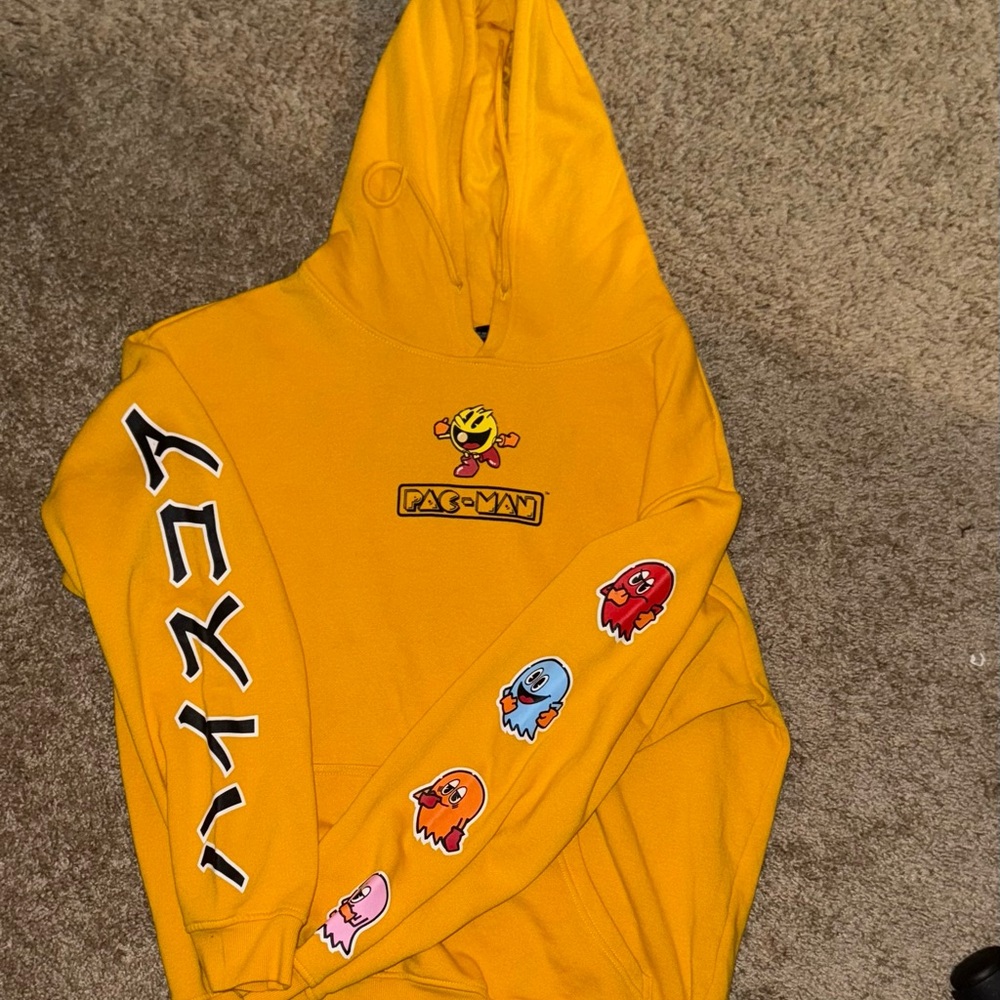 Fashion Nova Yellow Pac-Man Hoodie